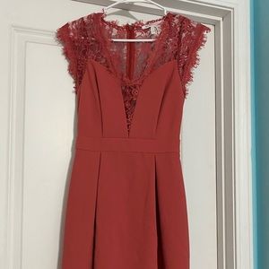 Short BCBG dress with Lace Back detail